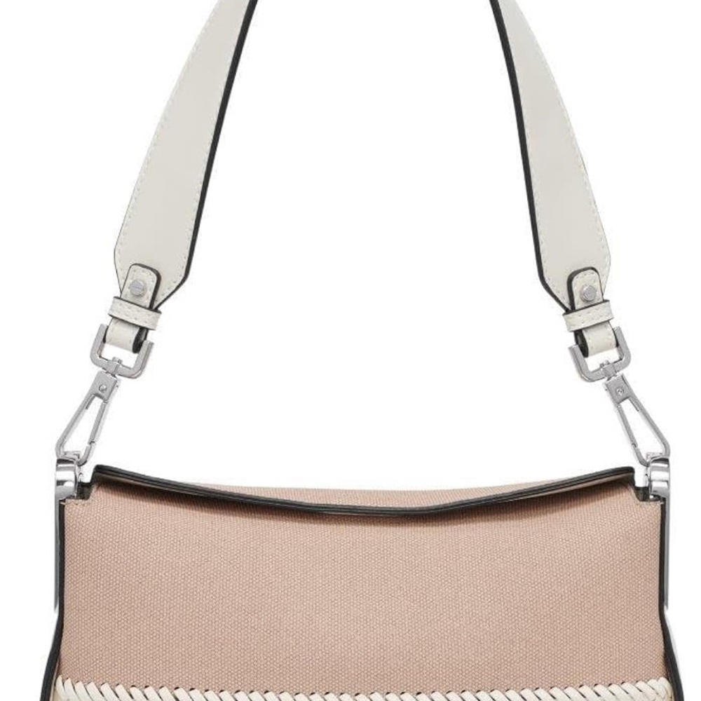 Calvin Klein Collection Cream and Tan Shoulder Bag